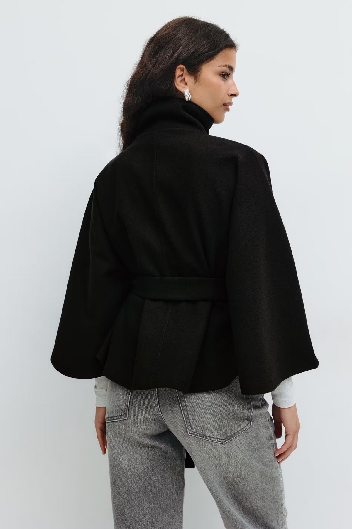 Sophia Belted Cape Coat