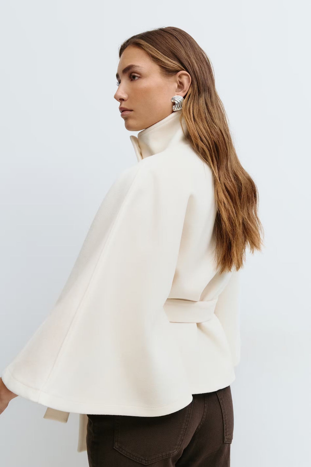 Sophia Belted Cape Coat